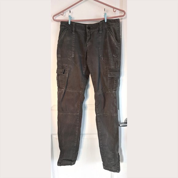 Khaki slim fit cargo pants - Picture 1 of 5